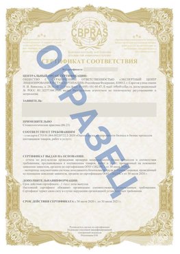 Образец Сертификат СТО 01.064.00220722.2-2020 Томск Сертификат СТО 01.064.00220722.2-2020 
